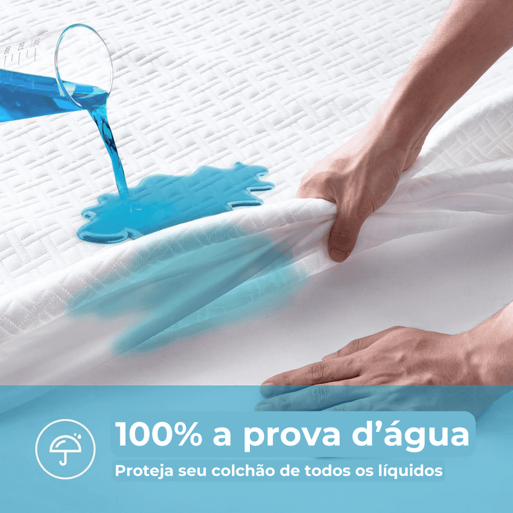 COMPRE 1 LEVE 2 - Protetor de Colchão - Impermeável - 100% Algodão