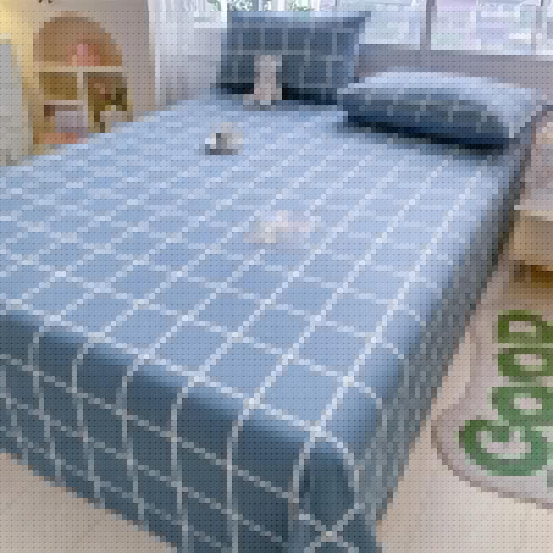 Lençol de Algodão Xadrez Kasa e Co   Estilo e Conforto para sua Cama