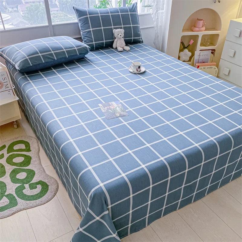 Lençol de Algodão Xadrez Kasa e Co   Estilo e Conforto para sua Cama