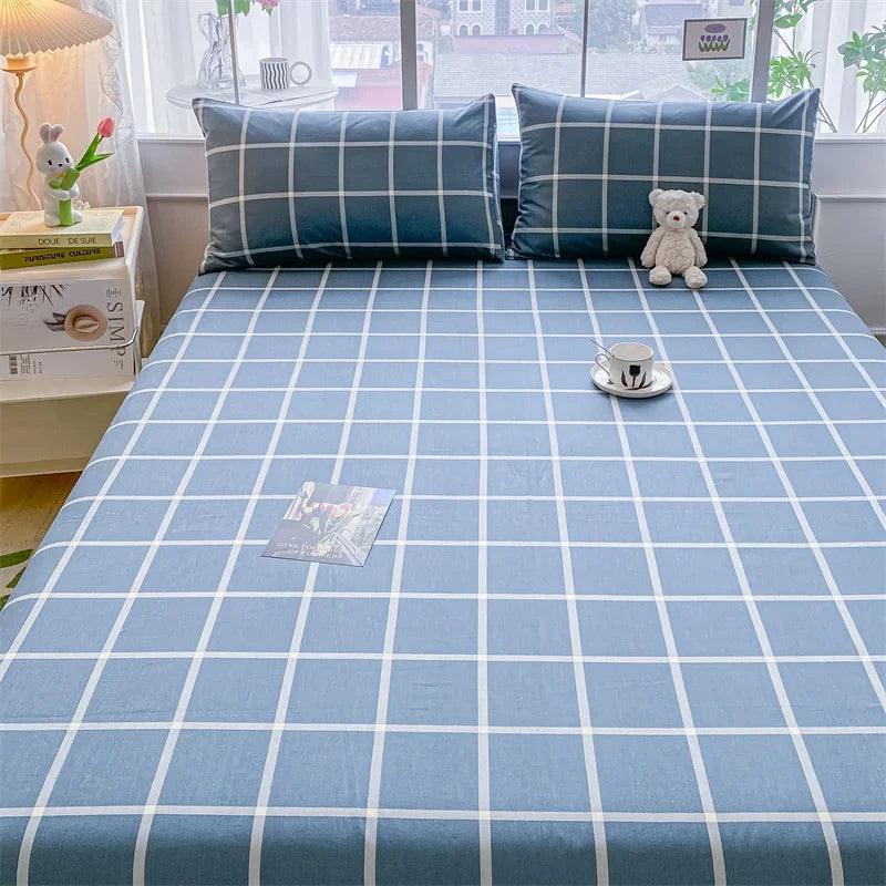 Lençol de Algodão Xadrez Kasa e Co   Estilo e Conforto para sua Cama