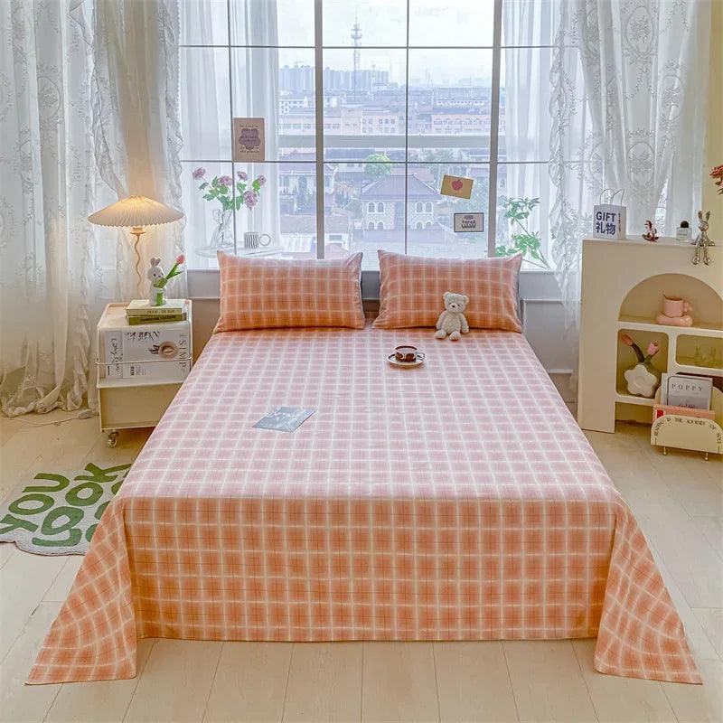 Lençol de Algodão Xadrez Kasa e Co   Estilo e Conforto para sua Cama