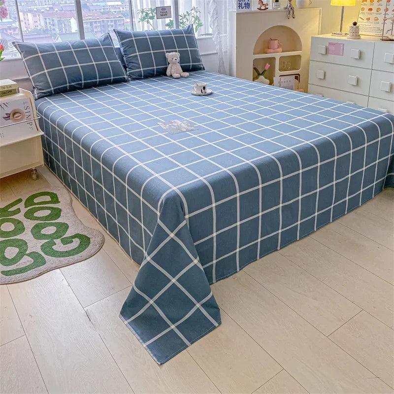 Lençol de Algodão Xadrez Kasa e Co   Estilo e Conforto para sua Cama