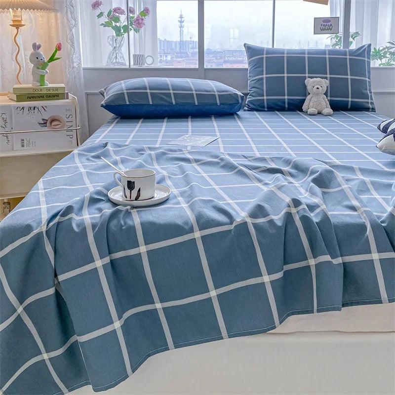 Lençol de Algodão Xadrez Kasa e Co   Estilo e Conforto para sua Cama