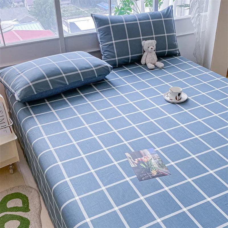 Lençol de Algodão Xadrez Kasa e Co   Estilo e Conforto para sua Cama
