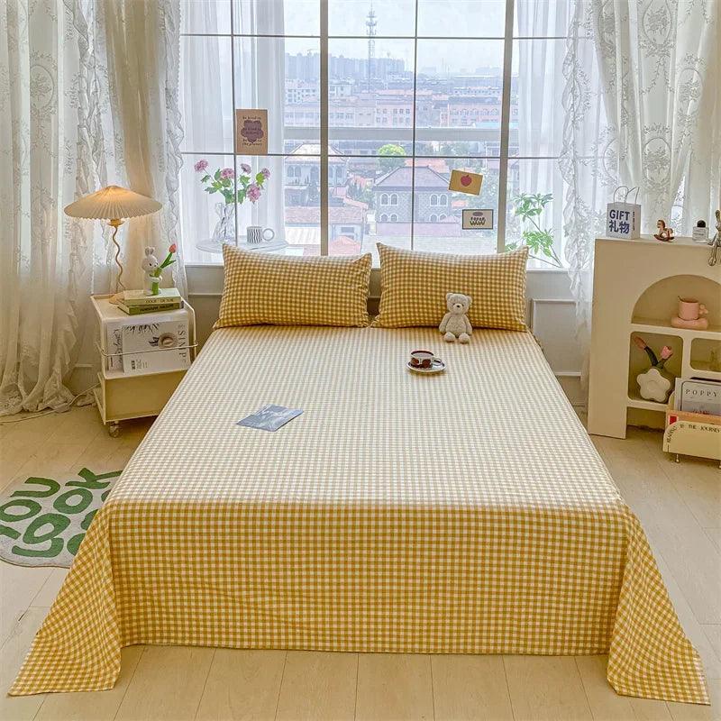 Lençol de Algodão Xadrez Kasa e Co   Estilo e Conforto para sua Cama