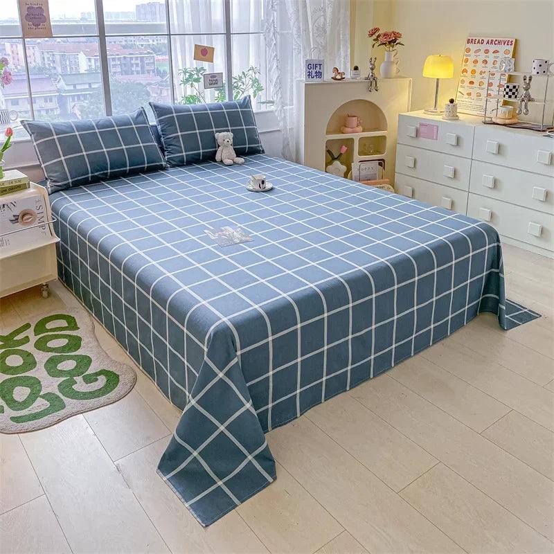 Lençol de Algodão Xadrez Kasa e Co   Estilo e Conforto para sua Cama