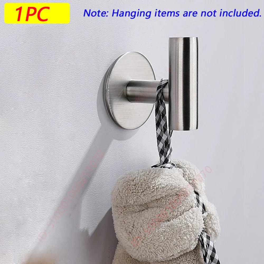 Gancho De Parede em Aço Inoxidável - Ganchos De Toalha para Banheiro - 2PCS