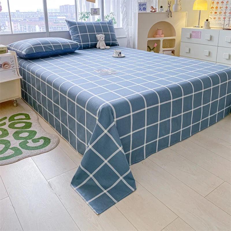 Lençol de Algodão Xadrez Kasa e Co   Estilo e Conforto para sua Cama