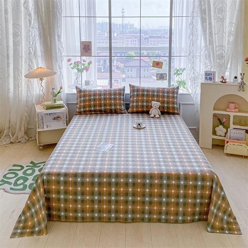 Lençol de Algodão Xadrez Kasa e Co   Estilo e Conforto para sua Cama