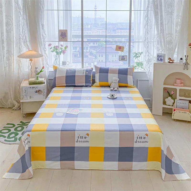 Lençol de Algodão Xadrez Kasa e Co   Estilo e Conforto para sua Cama