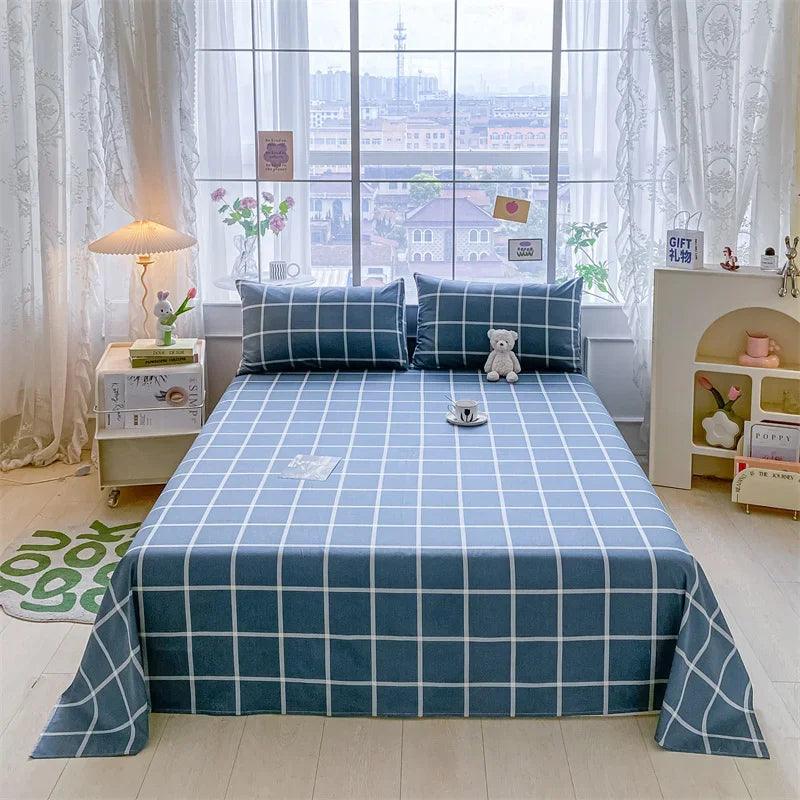 Lençol de Algodão Xadrez Kasa e Co   Estilo e Conforto para sua Cama