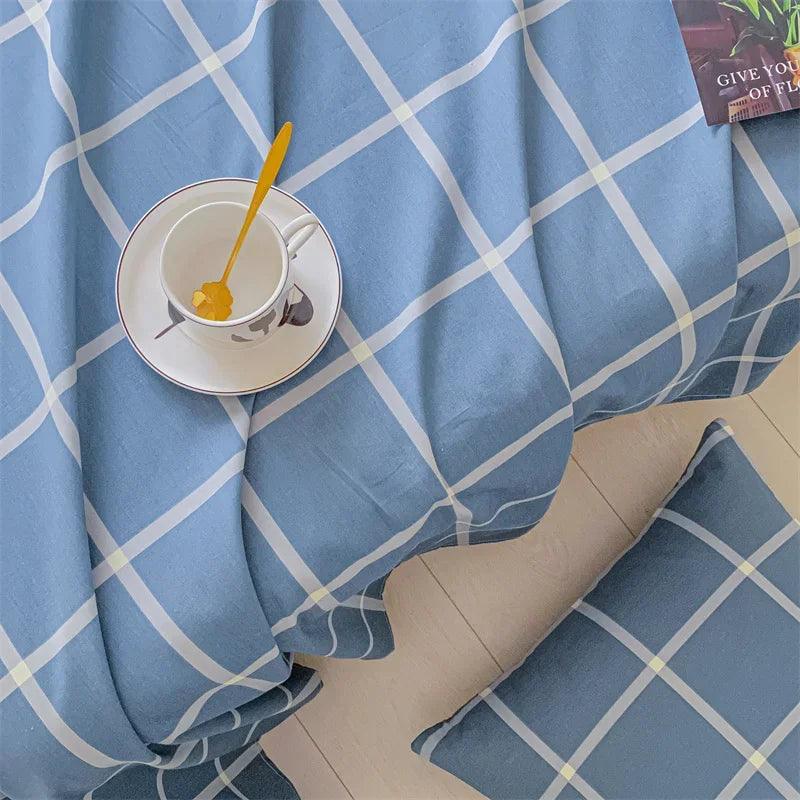 Lençol de Algodão Xadrez Kasa e Co   Estilo e Conforto para sua Cama