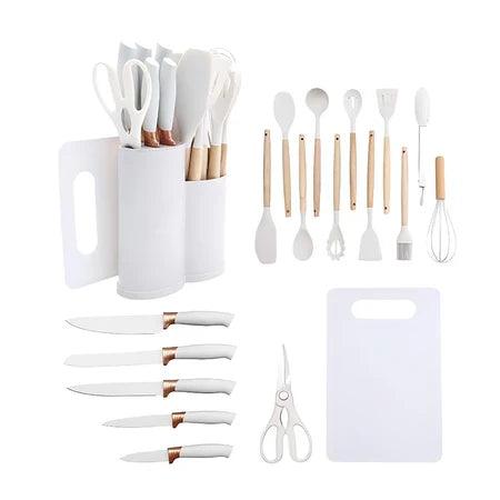 Kit de Utensílios Premium de Silicone 19 Peças