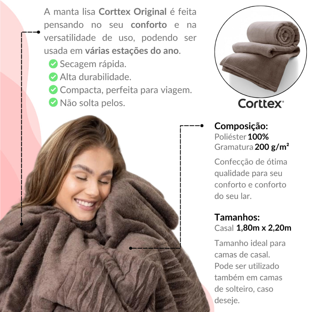 Kit Promocional - 3 Manta Microfibra Soft -  Felpudo Aconchegante Antialérgica