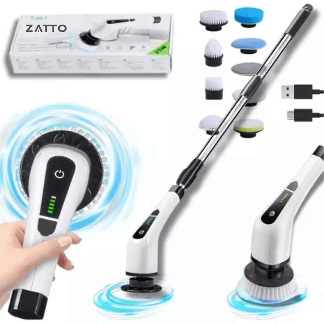 Escova de Limpeza Elétrica Multifuncional 9 em 1