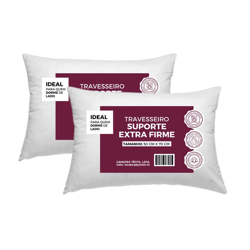 Kit 2 Travesseiros - Extra Firme - Algodão