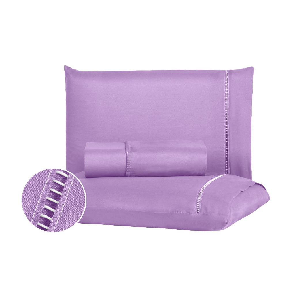 Jogo de Lençol de Elástico Soft + Kit de Fronhas- 100% Poliéster
