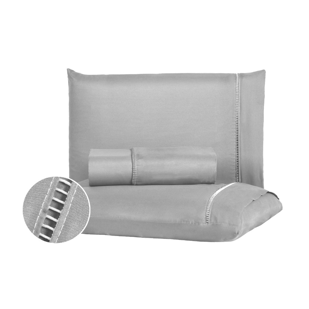 Jogo de Lençol de Elástico Soft + Kit de Fronhas- 100% Poliéster