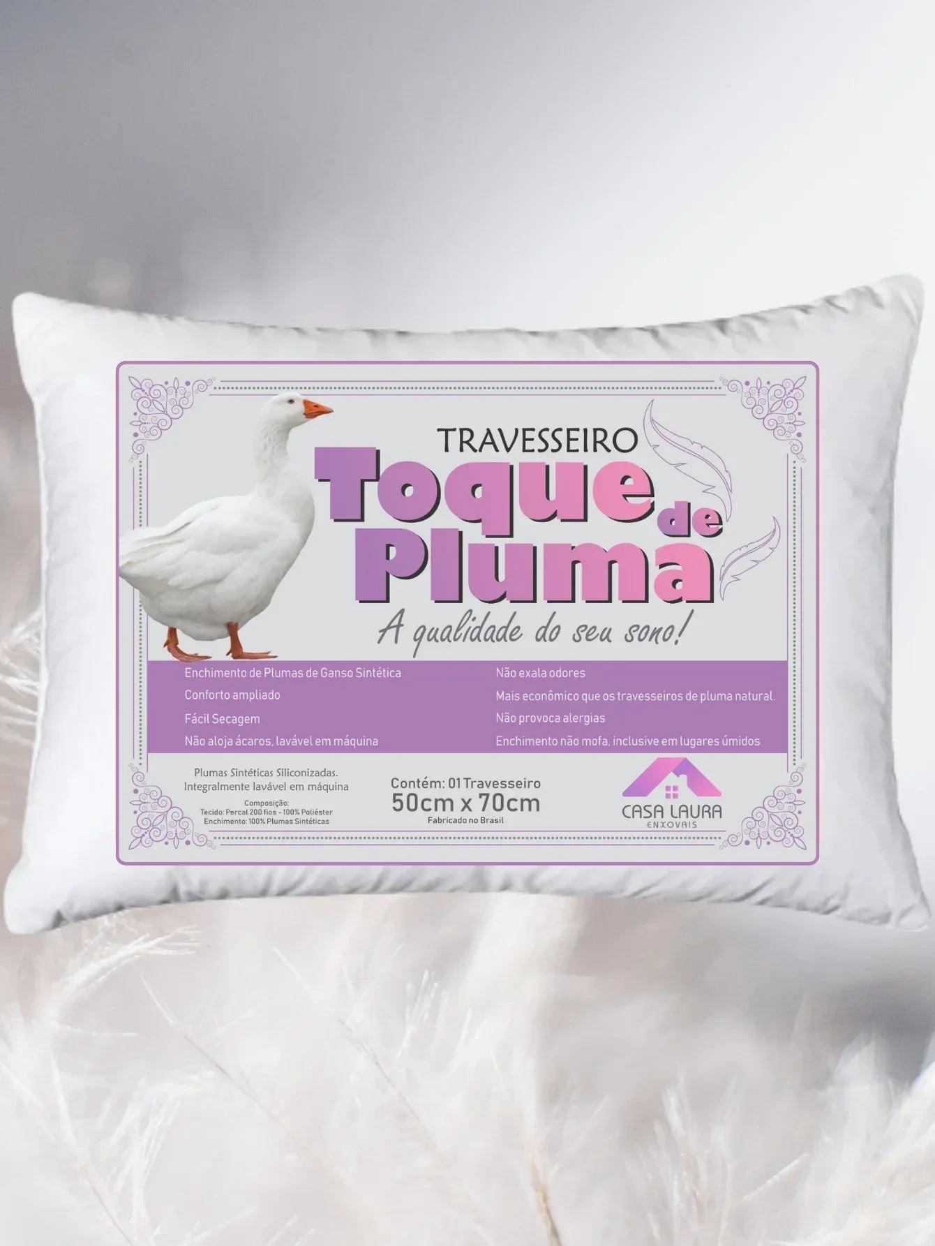 Kit 2 Travesseiros de Pluma de Ganso | Premium