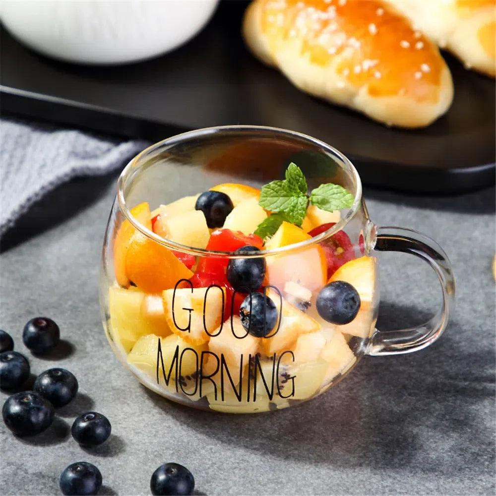 Caneca de Vidro "Good Morning"