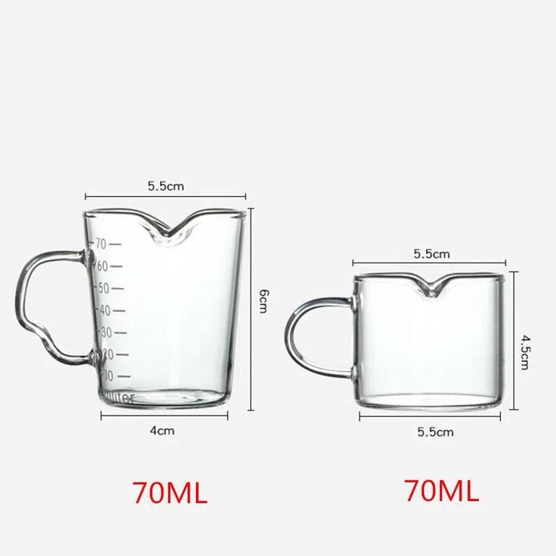 Conjunto de Mini Jarras de Vidro para Servir Leite, Café, Creme e Molhos - 2 Peças 70ml