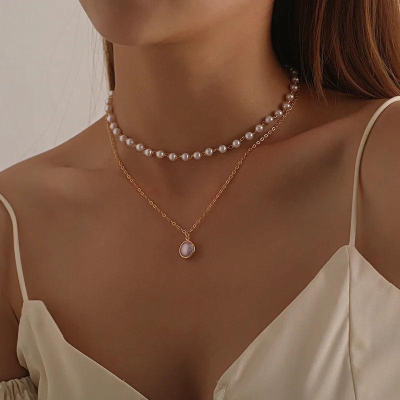 Colar triplo Aurora - Pingente de Girassol - Banho em Ouro 18k