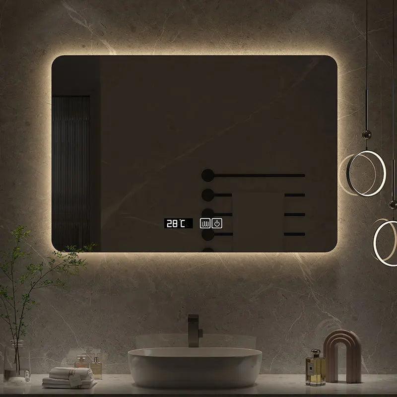 Espelho Inteligente Bluetooth - LED na Parte de Trás - Desembaçamento Automático