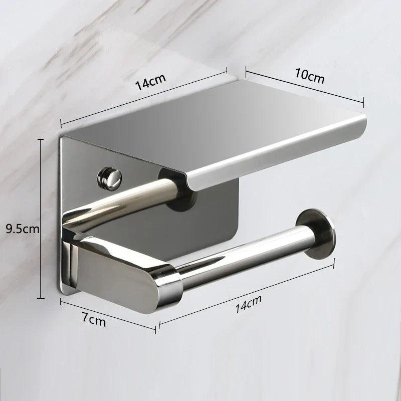 Quarto Elegante® LuxWall — Suporte de Papel Higiênico em Liga Metálica para Parede