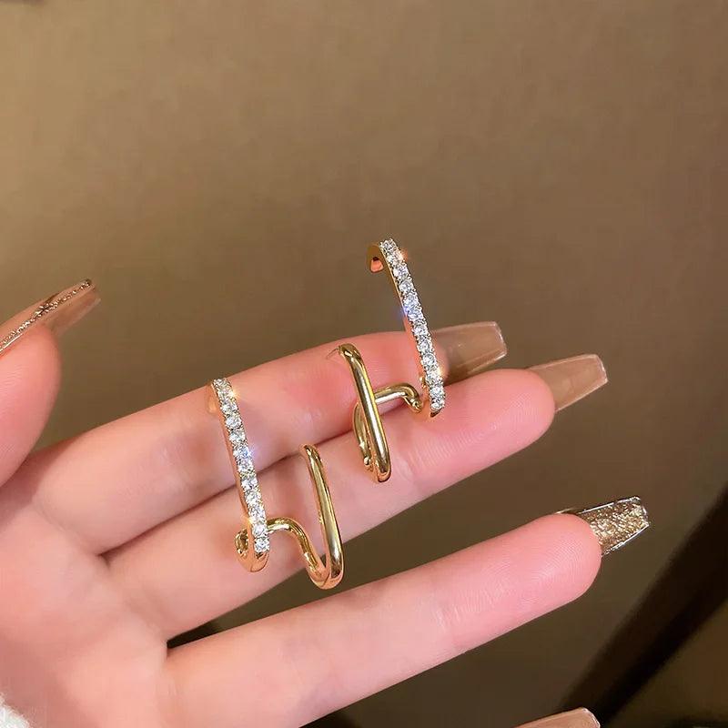 Brincos Luxuosos - Caravejado de Zicônias - Banhado a ouro 18K