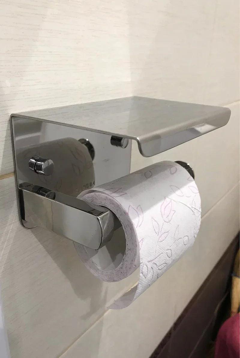 Suporte de Papel Higiênico - Em liga Metálica - Acessório para Banheiro