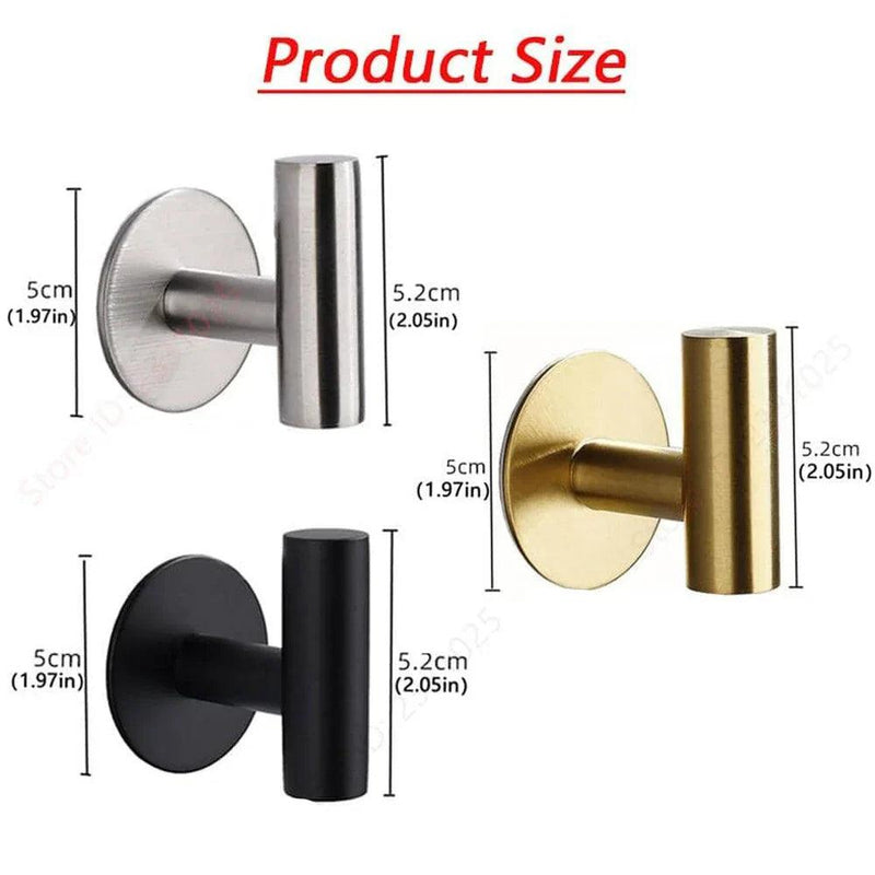 Gancho De Parede em Aço Inoxidável  - Ganchos De Toalha para Banheiro - 2PCS
