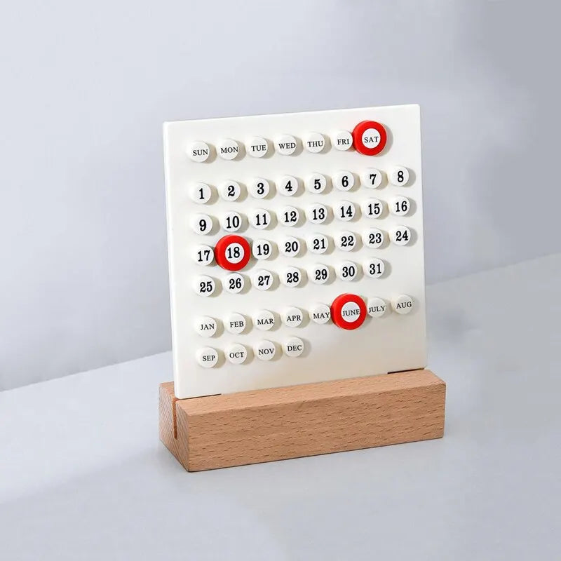 Calendário Manual - Para Escritório - Acrílico