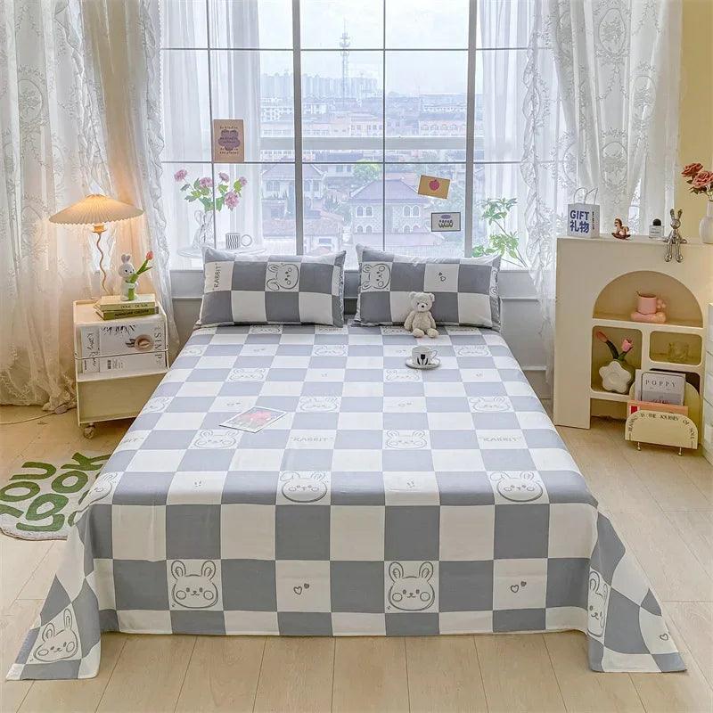 Lençol de Algodão Xadrez Kasa e Co   Estilo e Conforto para sua Cama