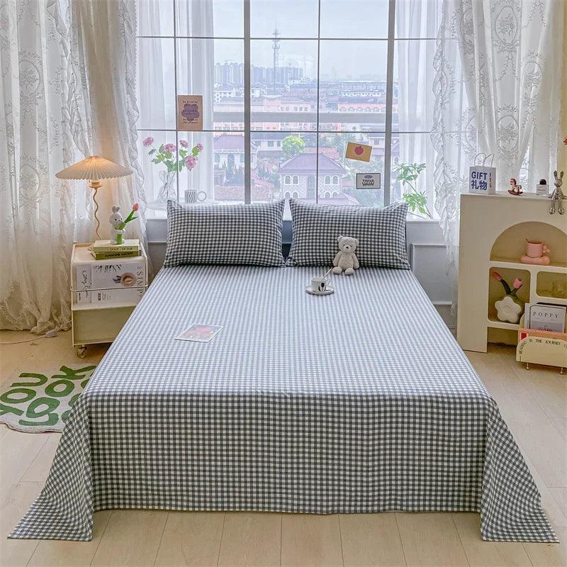 Lençol de Algodão Xadrez Kasa e Co   Estilo e Conforto para sua Cama