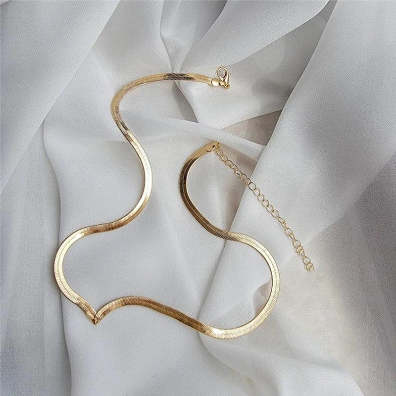 Colar Clavicular - Aurora - Banho em ouro 18k