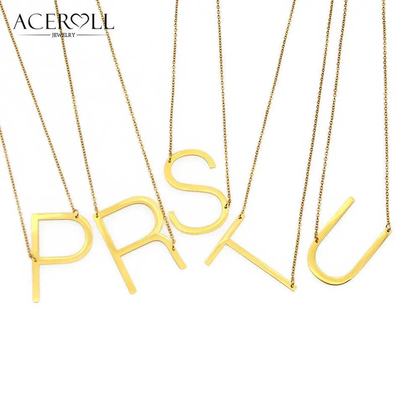 Colar Letra do seu Nome - Banhado a ouro 18k - Promoção
