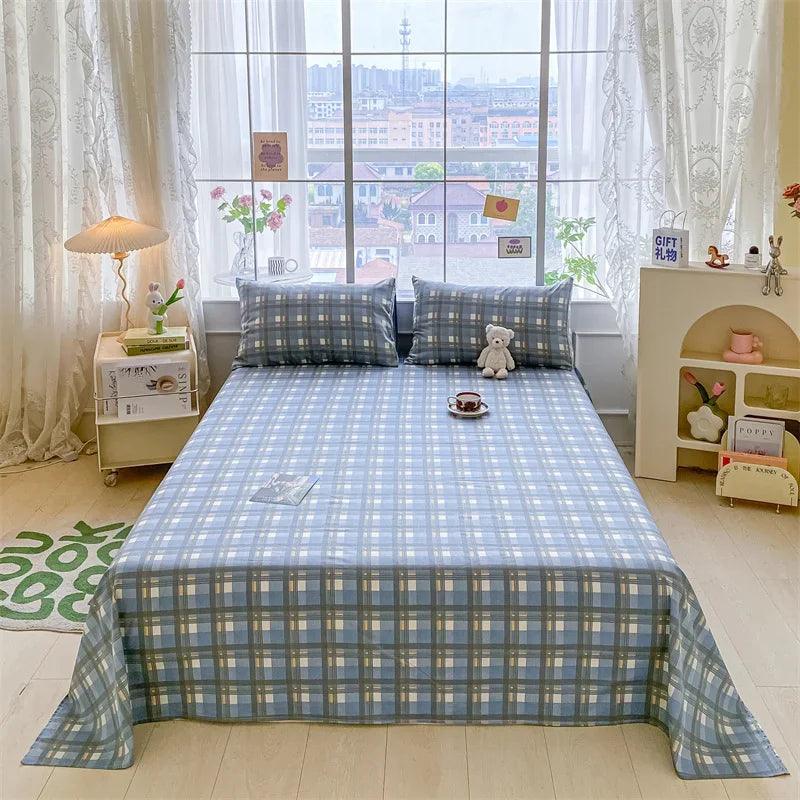 Lençol de Algodão Xadrez Kasa e Co   Estilo e Conforto para sua Cama