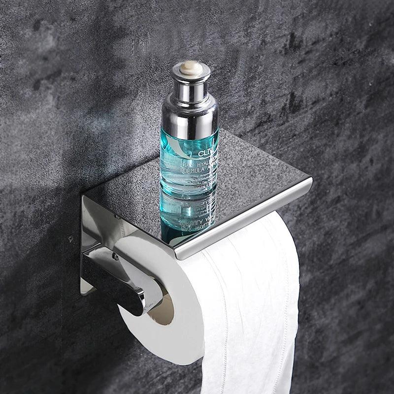 Quarto Elegante® LuxWall — Suporte de Papel Higiênico em Liga Metálica para Parede