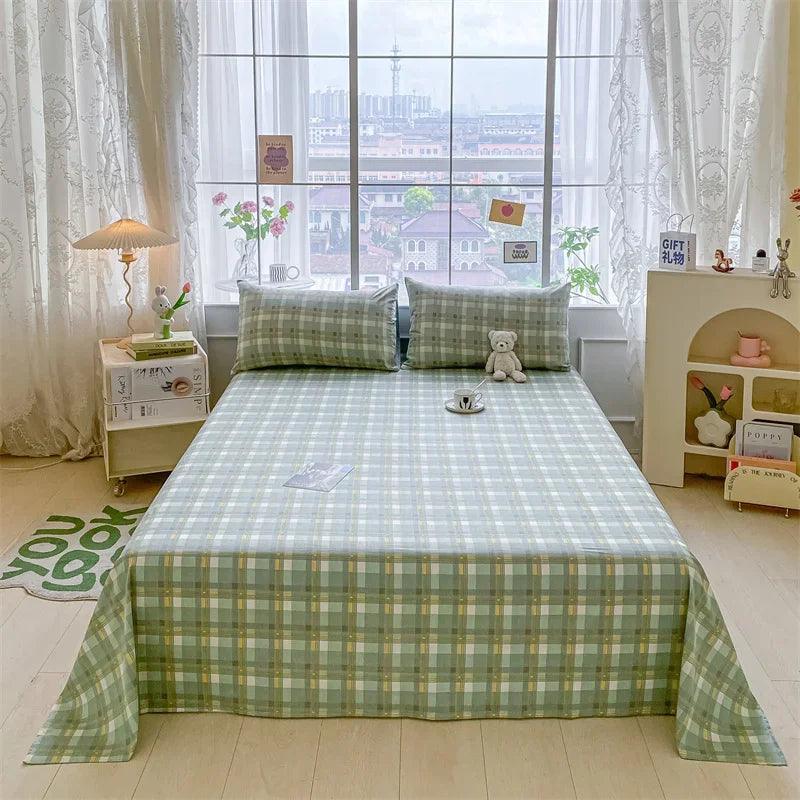 Lençol de Algodão Xadrez Kasa e Co   Estilo e Conforto para sua Cama