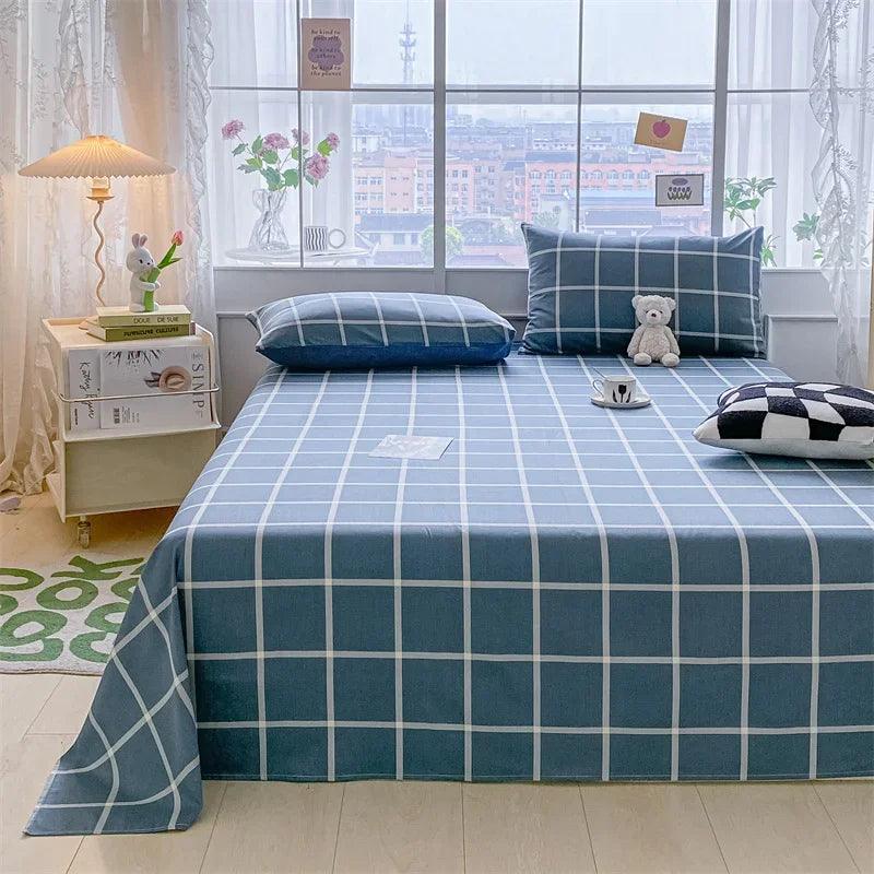 Lençol de Algodão Xadrez Kasa e Co   Estilo e Conforto para sua Cama