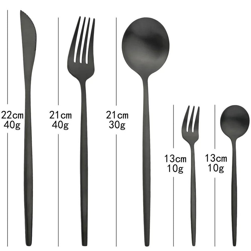 Kit de Talheres Elegantes em Aço Inoxidável - 30 Peças Exclusivas para Reuniões Familiares