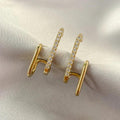 Brincos Luxuosos - Caravejado de Zicônias - Banhado a ouro 18K