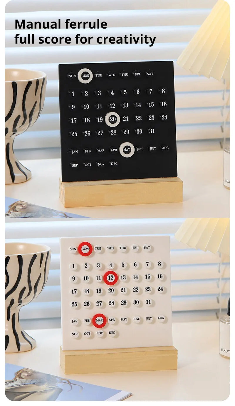 Calendário Manual - Para Escritório - Acrílico