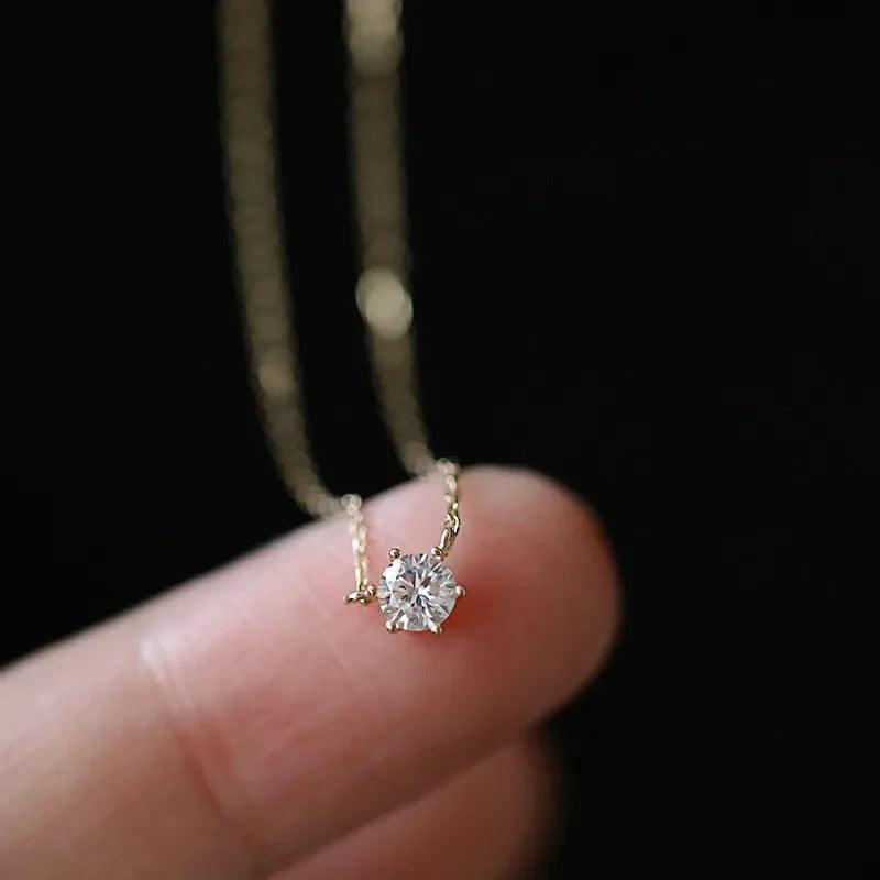 Colar Ponto De luz - Zircônia - Banho em Ouro 24k