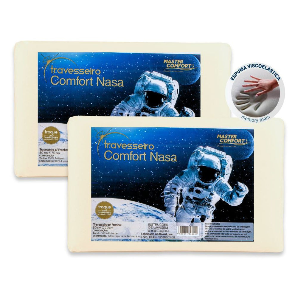 Kit 2 Travesseiros NASA | Viscoelástico Premium